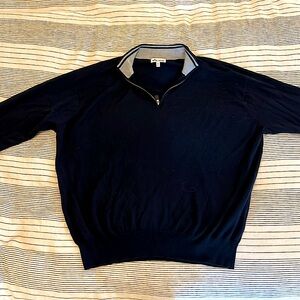 XXL PETER MILLAR CROWN SOFT MERINO SILK 1/4 ZIP SWEATER - ME0S25